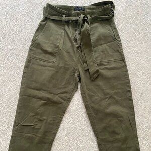 Lulus, Dark Olive Pants, Small (Size 2-4, 26-28" Waist)
